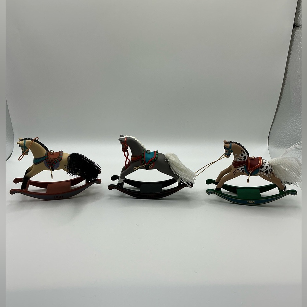 Hallmark Vintage Rocking Horse Trio Christmas Ornament - Picture 1 of 4